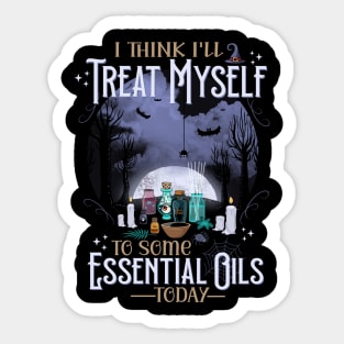 Funny Halloween essential oil humor Sticker